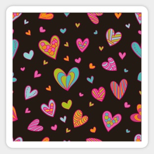 Minimal Colorful Love Pattern Sticker